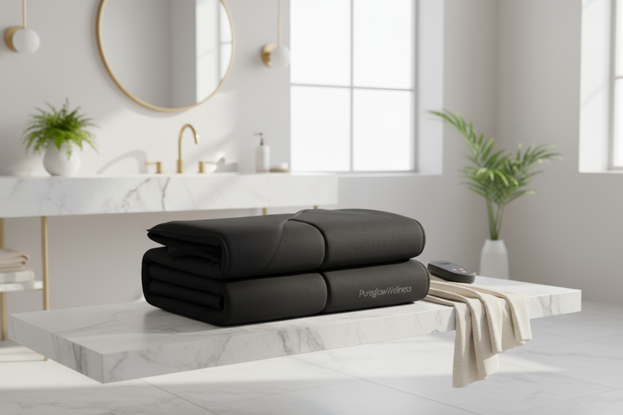 “PureglowWellness™ – Couverture Sauna Infrarouge | Detox, Relaxation & Perte de Poids”