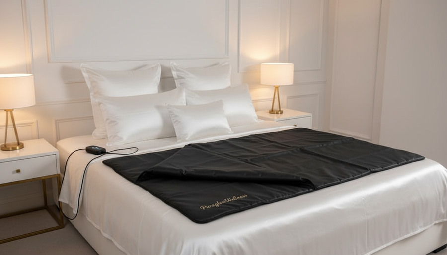 “PureglowWellness™ – Couverture Sauna Infrarouge | Detox, Relaxation & Perte de Poids”