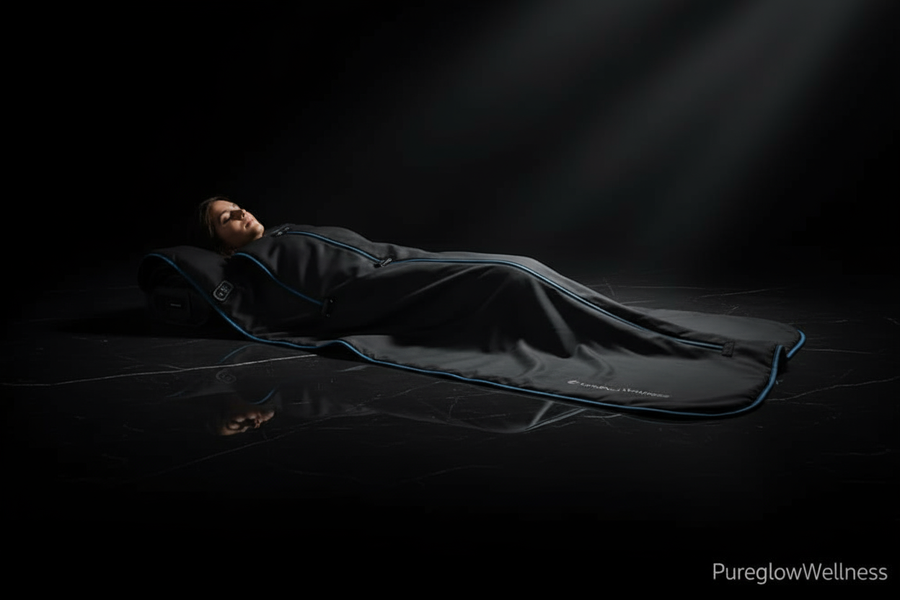 “PureglowWellness™ – Couverture Sauna Infrarouge | Detox, Relaxation & Perte de Poids”